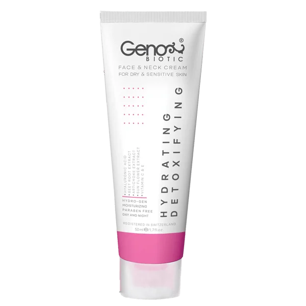 Detox-face-neck-Dry (1) کرم رطوبت رسان صورت و گردن مناسب پوست های خشک ژنوبایوتیک GenoBIOTIC - Image 1