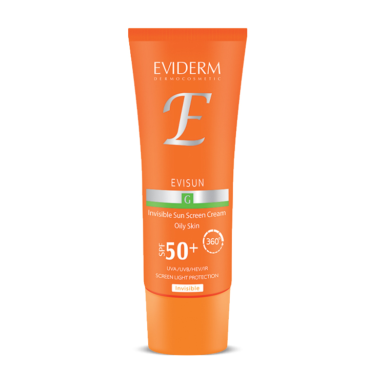 evisun.g.invisible کرم ضد آفتاب پوست چرب بی رنگ اویدرم EVIDERM - Image 1