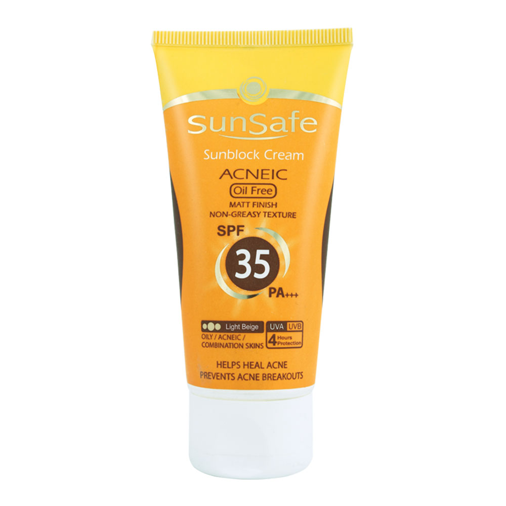 helps-heal-acne-35 کرم ضدآفتاب ACNEIC فاقد چربی سان سیفSunSafe - Image 1