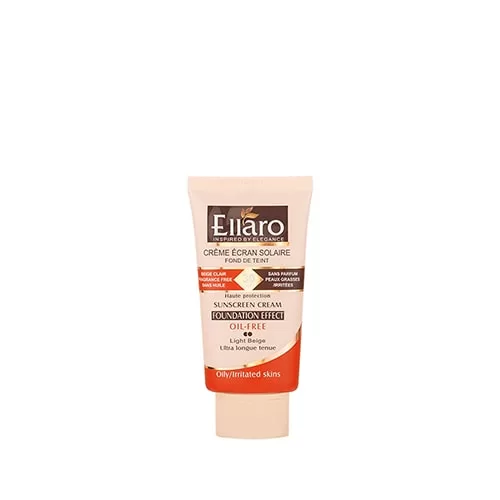 oil-free-foundation-sunscreen-spf30-light-beige-ellaro-jpg کرم ضد آفتاب کرم پودری فاقد چربی SPF 30 الارو Ellaro - Image 1