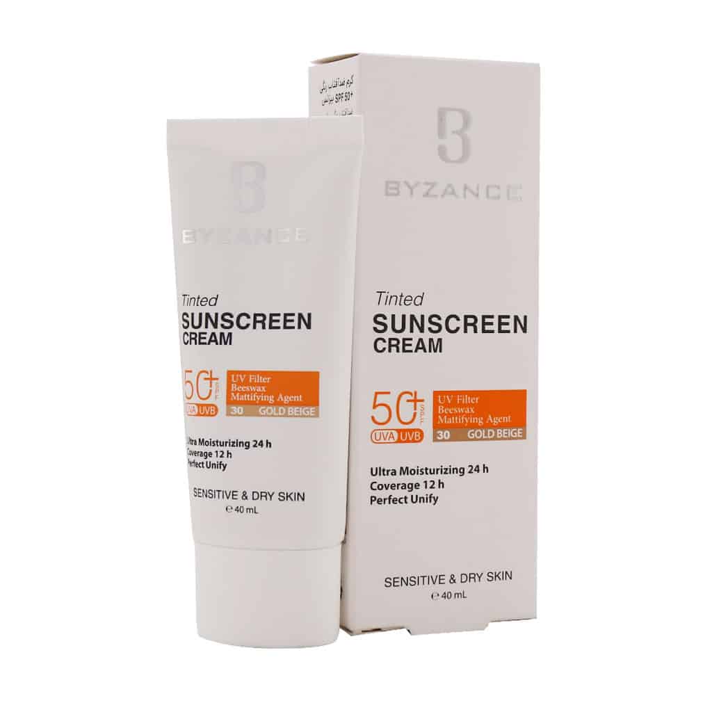 کرم ضد آفتاب-23 +SPF50 بیزانس مناسب پوس ضدافتاب رنگی و بی رنگ بیزانس - Image 1